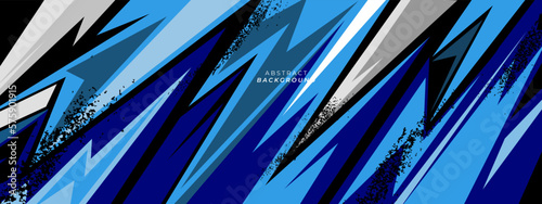 Sports racing blue background. Grunge banner background illustration