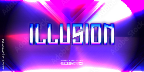 Retro editable text effect style illusion futuristic 80s vibrant theme with experimental background, ideal for poster, flyer, social media post with give them the rad 1980s touch