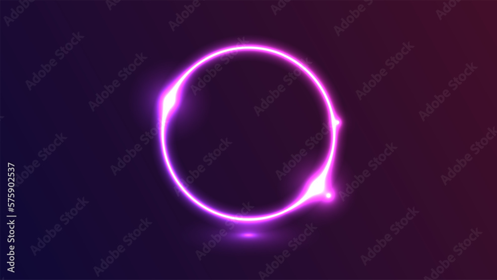 Abstract cosmic dynamic color circle background with glowing neon lighting on dark background Abstract cosmic dynamic color circle background with glowing neon lighting on dark background