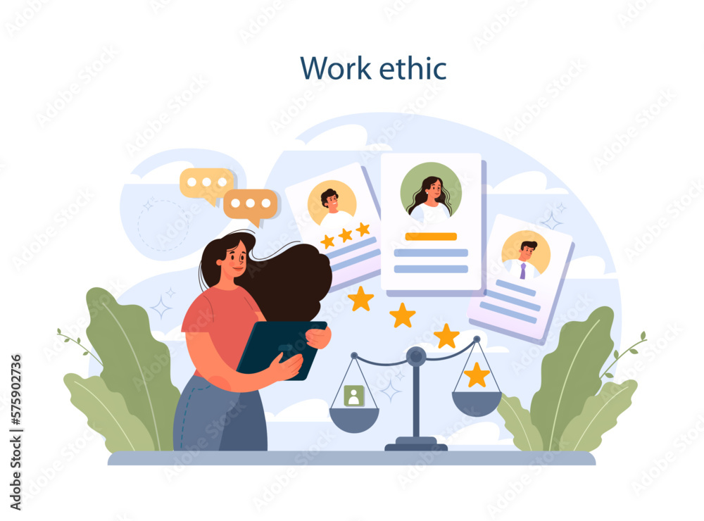 Work ethic. Human resources manager soft skills. HR agent competencies