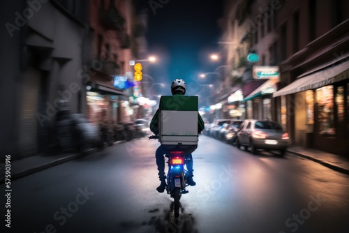 Food Delivery Drivers Fast Delivery New Normal in the Age of Social Distancing, Generative AI.