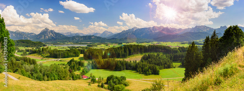 Panorama Landschaft im Allgäu, Bayern
