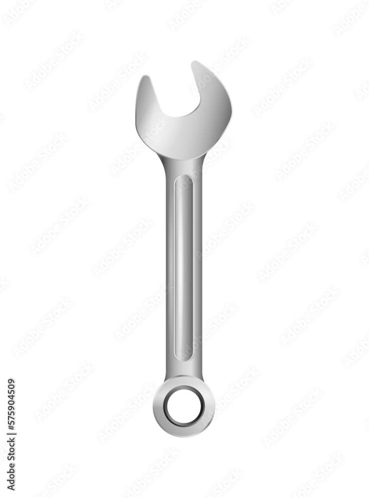 Realistic Wrench Construction Composition Realistic Wrench Construction Composition