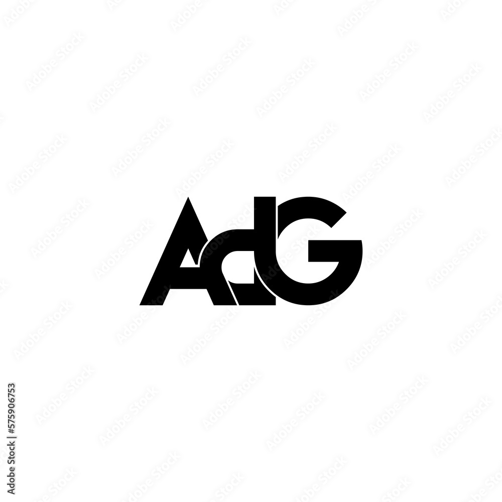 adg lettering initial monogram logo design adg lettering initial monogram logo design