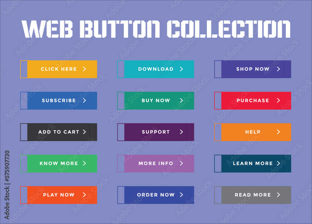 Obraz premium cta web button collection 