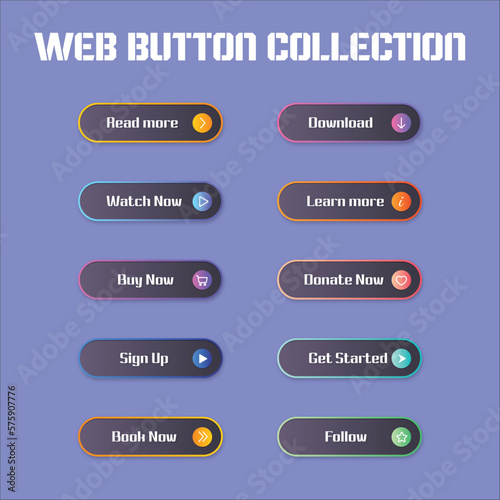colored cta button collection