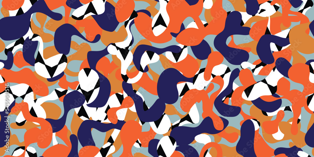 Colorful abstract doodle shape seamless pattern. Colorful abstract doodle shape seamless pattern.