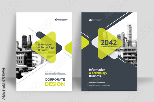 City Background Business Book Cover Design Template