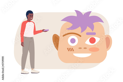 Identifying ideal customer flat concept vector spot illustration. Editable 2D cartoon character on white for web design. Determining target client creative idea for website, mobile, magazine