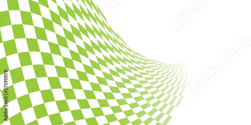 Light green and white checkered abstract background. Race background with space for text. Racing flag vector illustration. Flag race background. 