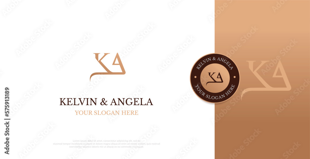 Initial KA Logo Design Vector 