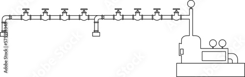 Illustration Wasserleitung, Wasseraufbereitung - Wasserrohre photo