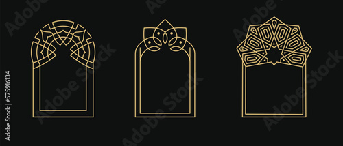 Vector logo design template - abstract symbol in ornamental arabic style - arch and emblem for luxury products, hotels, boutiques, jewelry, oriental cosmetics, restaurants, shops and stores