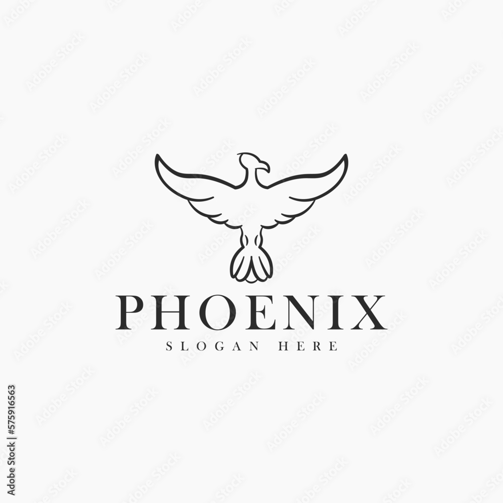 line art phoenix logo design vector concept : simple phoenix logo vector illustrator inspiration design with outline, modern and elegant styles. line art phoenix logo design vector concept : simple phoenix logo vector illustrator inspiration design with outline, modern and elegant styles.