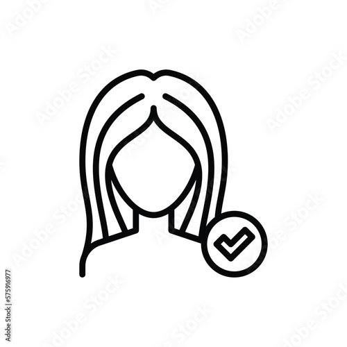 For all skin types symbol. Thin line icon for beauty product. Modern vector illustration.