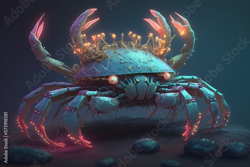 sci-fi crab created using AI Generative Technology