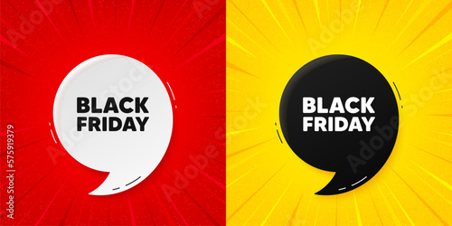 Black Friday Sale. Flash offer banner with quote. Special offer price sign. Advertising Discounts symbol. Starburst beam banner. Black friday speech bubble. Vector