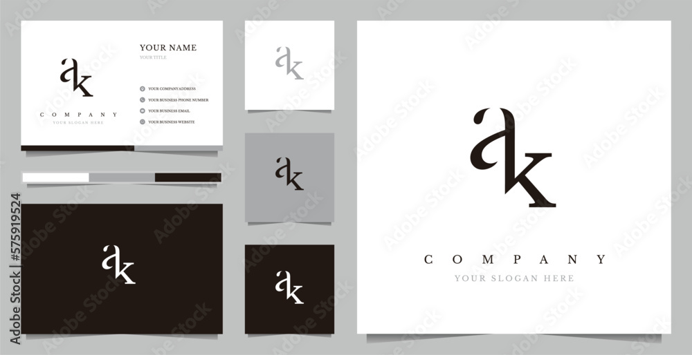 Initial AK Logo Design Vector Initial AK Logo Design Vector
