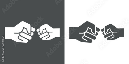 Logo del día del padre. Silueta de golpe de puño