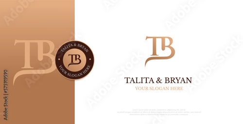 Initial TB Logo Design Vector 