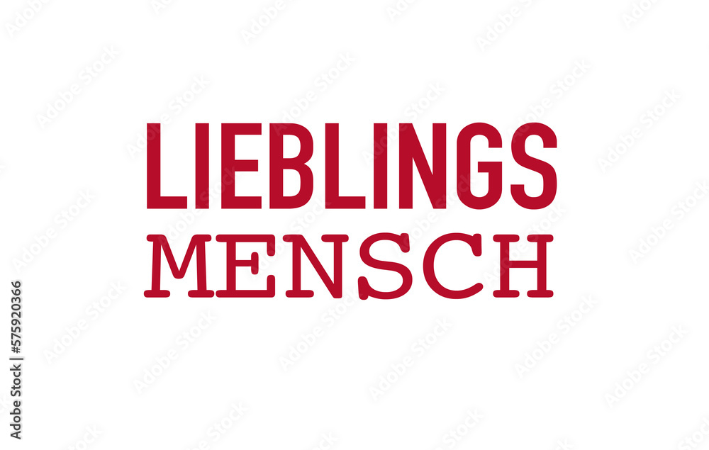 Text: Lieblingsmensch in rot