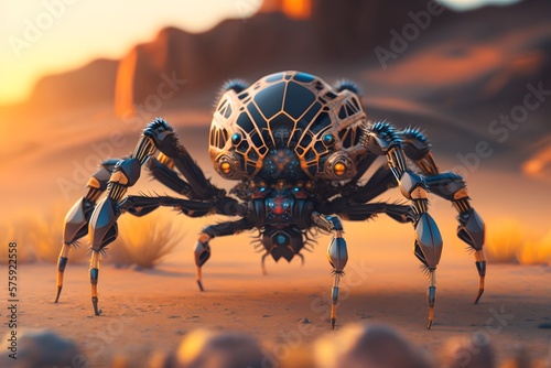 spider robot created using AI Generative Technology © Pradeep