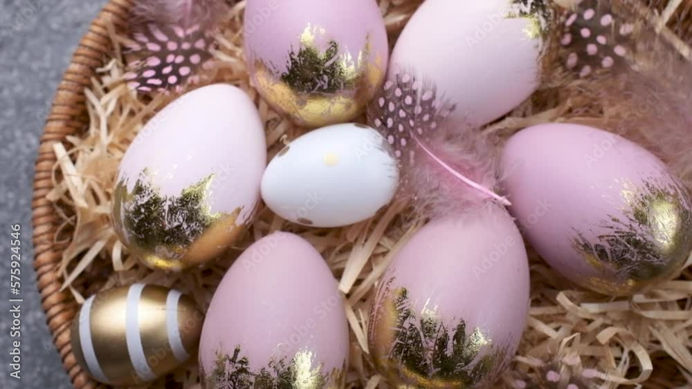 Colorful Easter eggs rotation. Colorful Easter eggs rotation.