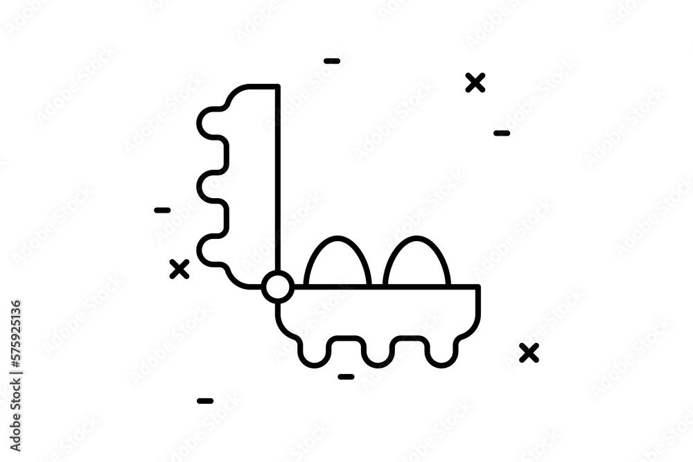 Obraz premium eggs icon. Simple thin line, outline vector of Agriculture icons for UI and UX, website or mobile application on white background