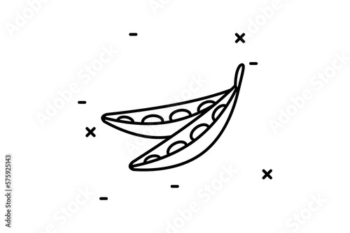 beans icon. Simple thin line, outline of Agriculture icons for UI and UX, website or mobile application on white background