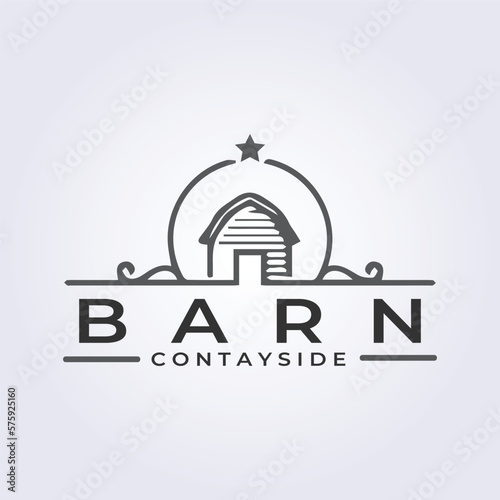 Logo simple barn vector illustration design