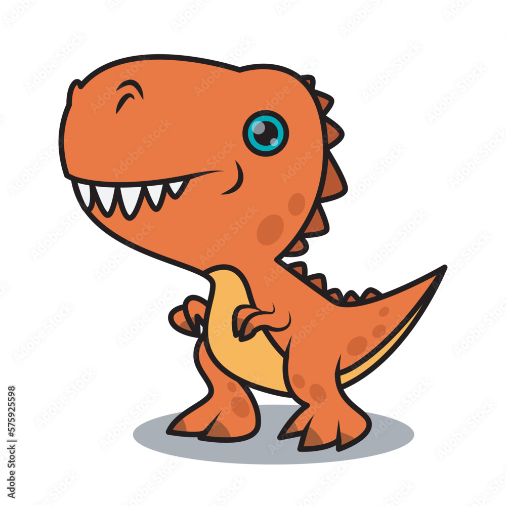 vector cartoon cute baby dino t-rex vector cartoon cute baby dino t-rex