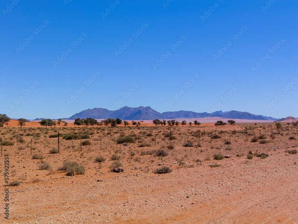 Fotografie landscape with red mountains, Damaraland, Namibia