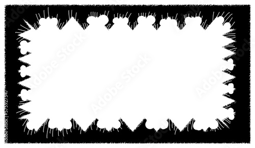 Black texture png, Black frame transparent, frame of black and white