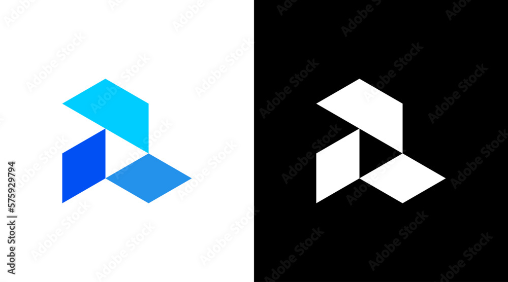 Letter R logo triangle for home construction vector monogram Design ...