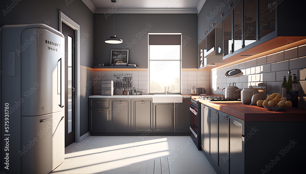 Modern cozy kitchen