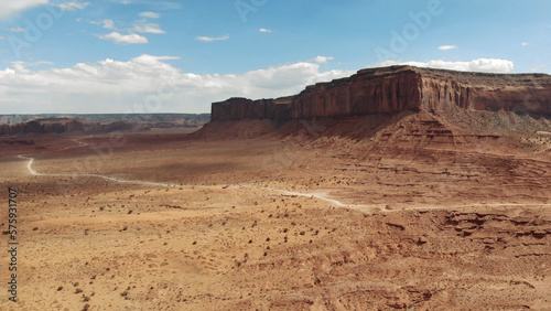 Epic view of the road that leads to Monument Valley