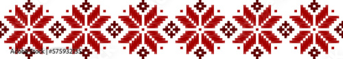 Embroidery traditional ornament. Seamless border