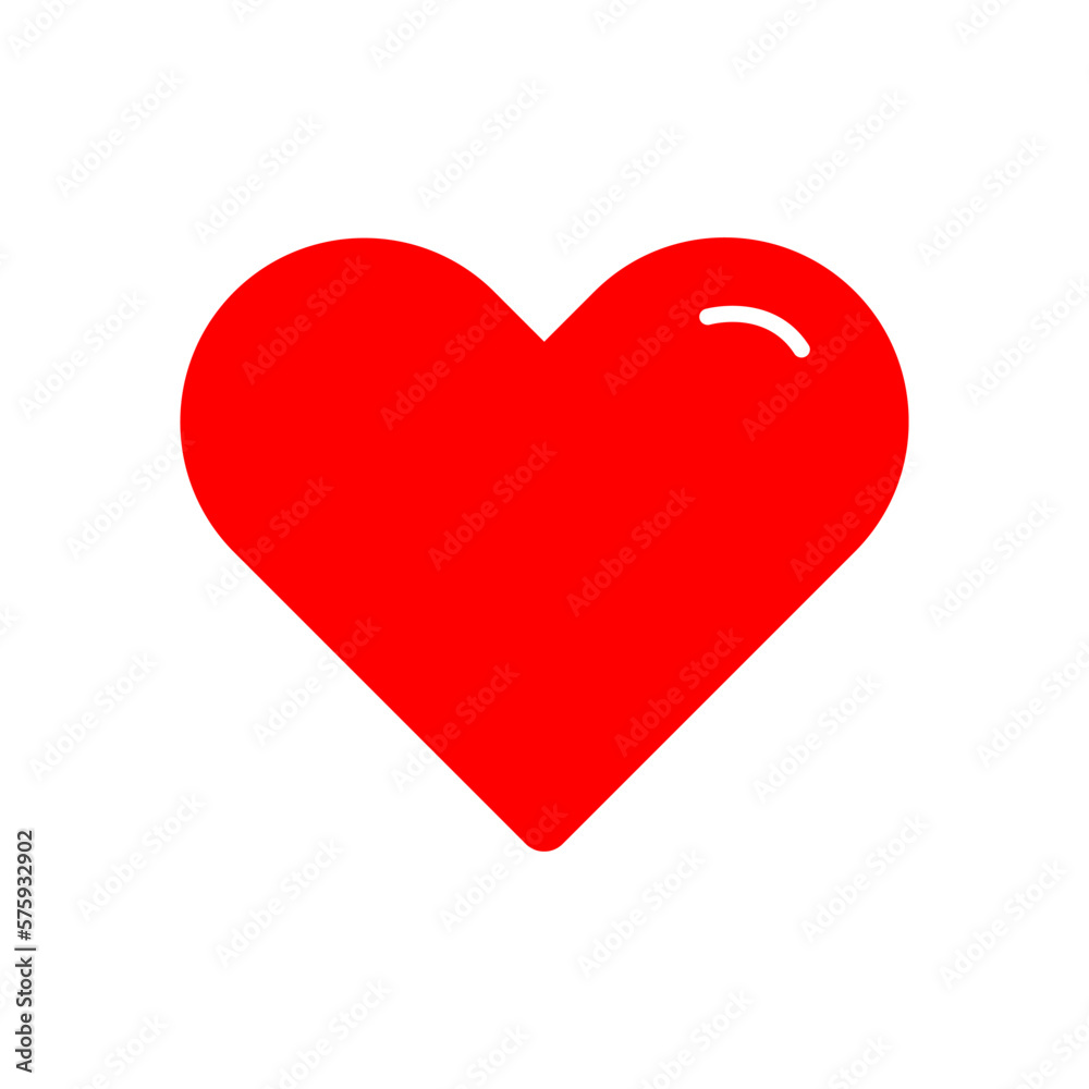 Red Heart icon symbol for web and app