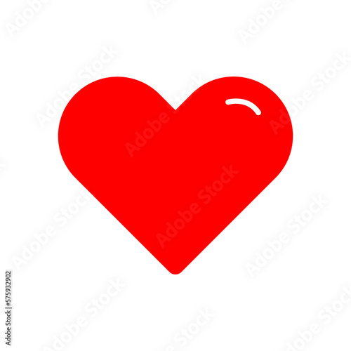 Red Heart icon symbol for web and app