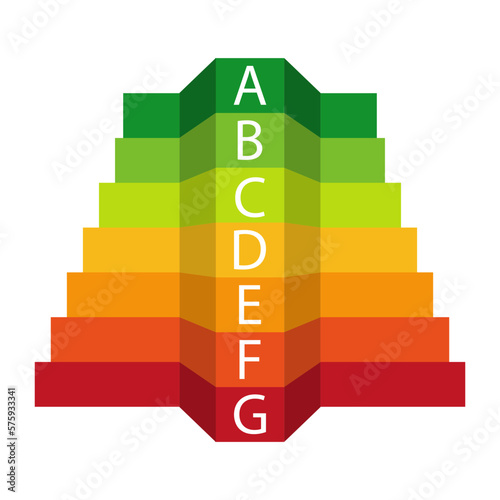 energy chart for concept design. 3d vector illustration. Chart concept. Vector icon.