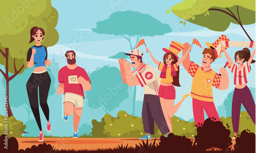 City Runners Cartoon