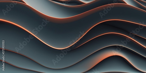 Abstract 3d Wavy Silk Like Render Wallpaper Backdrop, Generative AI