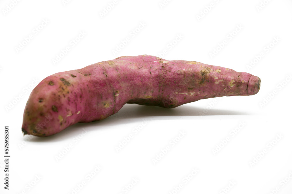 Sweet potato on the white background