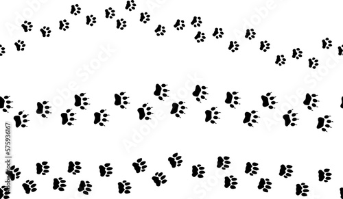 Obraz na płótnie Animal footprints tracks seamless pattern