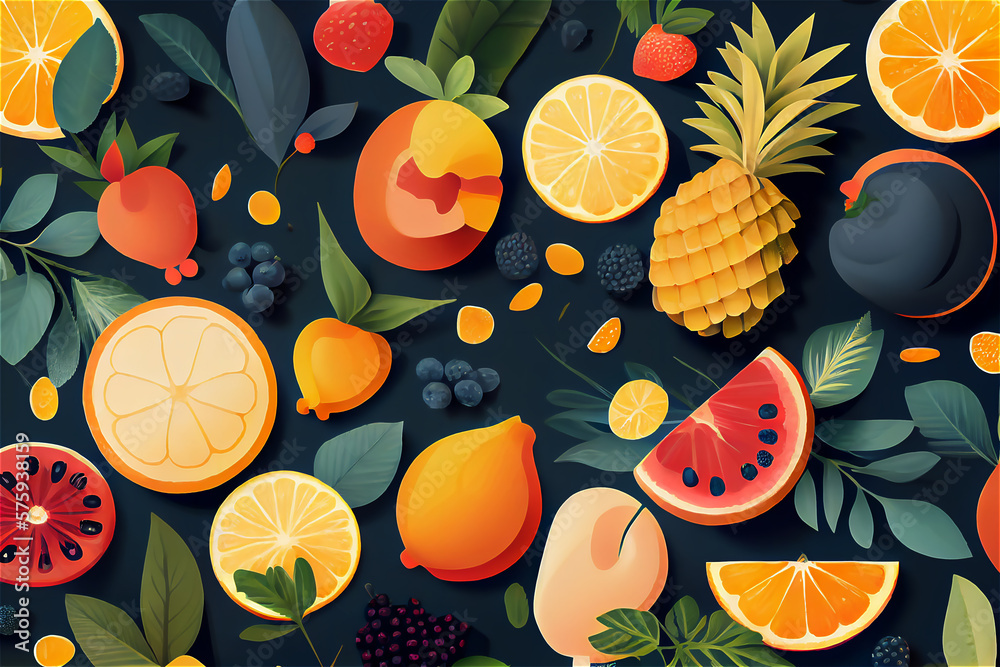 Illustration food background Illustration food background