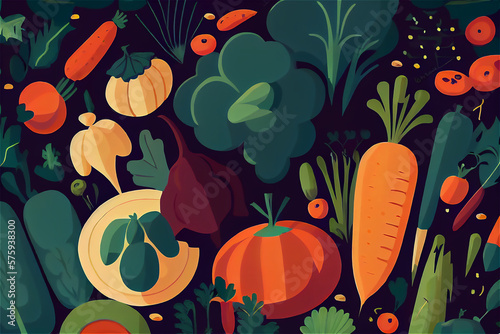 Illustration food background