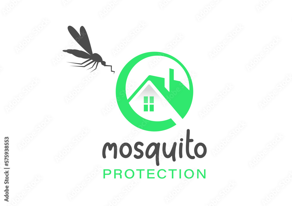 Mosquito protection vector logo concept Mosquito protection vector logo concept