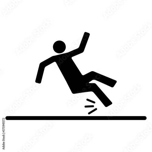 "Slippery when wet" warning icon