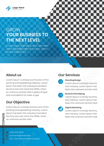Corporate business flyer design and brochure cover page template