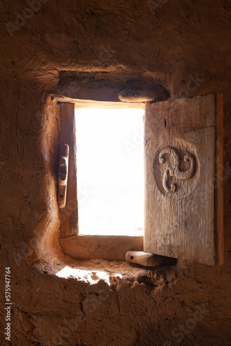 Window of a Celtiberian dwelling in Numantia, in the archaeological site that can be visited, Cerro de la Muela, Garray photo